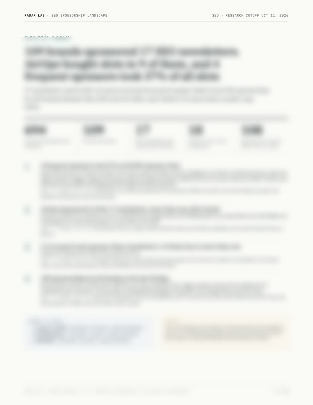 Page 2 of the SEO report: a short summary of what we found
